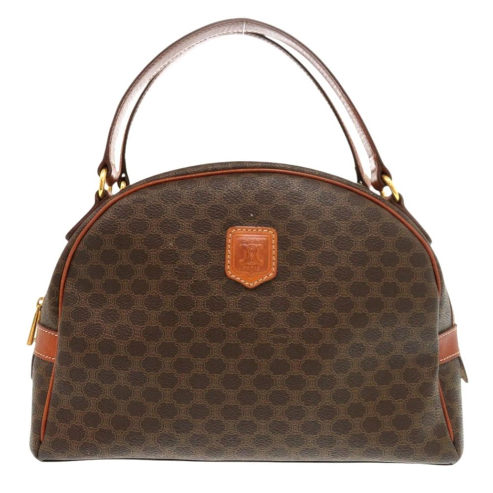 Celine Macadam PVC Leather Brown Handbag 1242CELINE - Picture 2 of 9